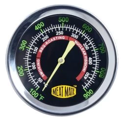 BBQ-Smoker-Grill-Spit Rotisserie Hood Temperature Gauge