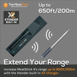 MeatStick 4 Quad Sensors Wireless Meat Thermometer -BBQ Shop meatstick 4 quad sensors wireless meat thermometer 213359